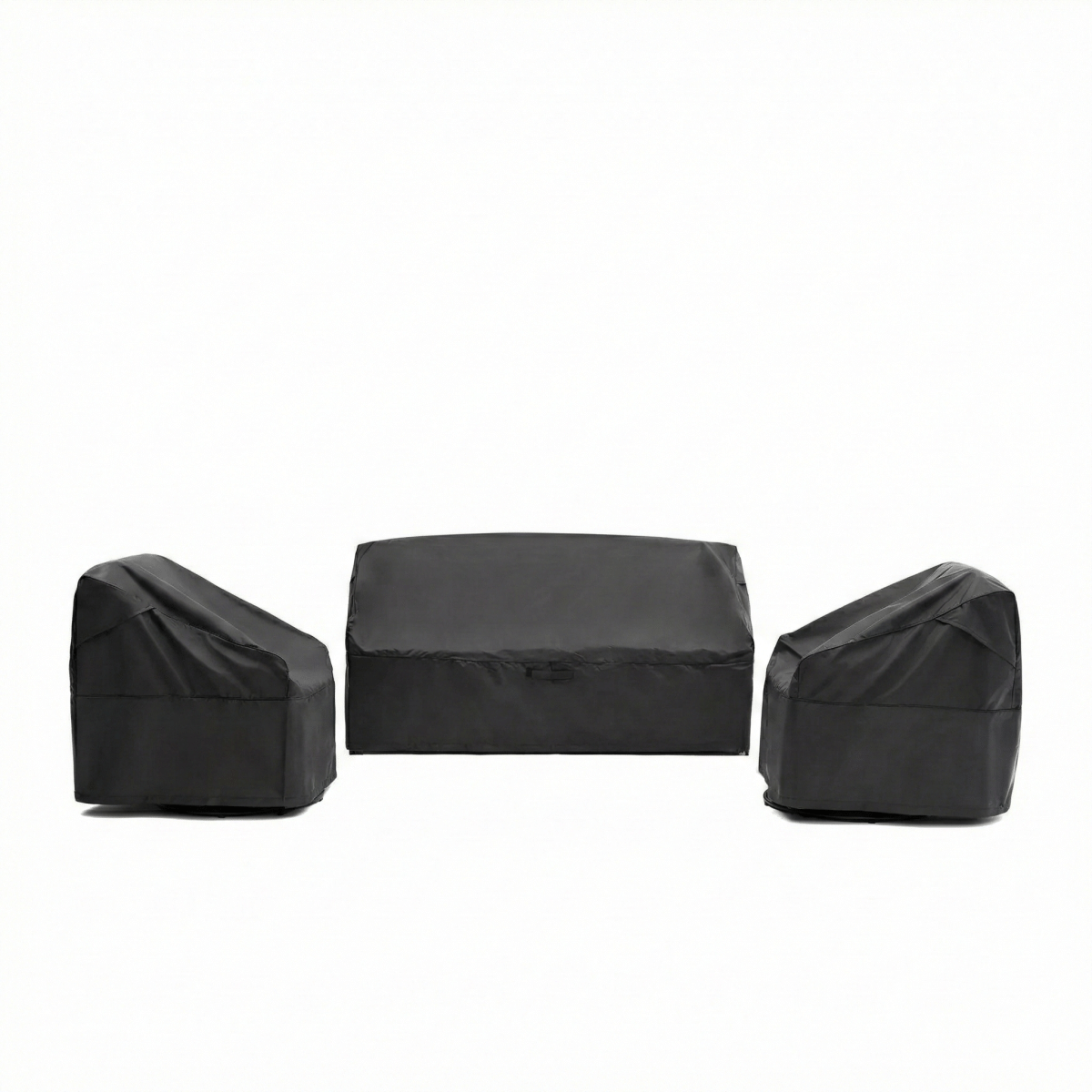 100% Waterproof Outdoor Cover for 3-Seaters Sofa Set, Black